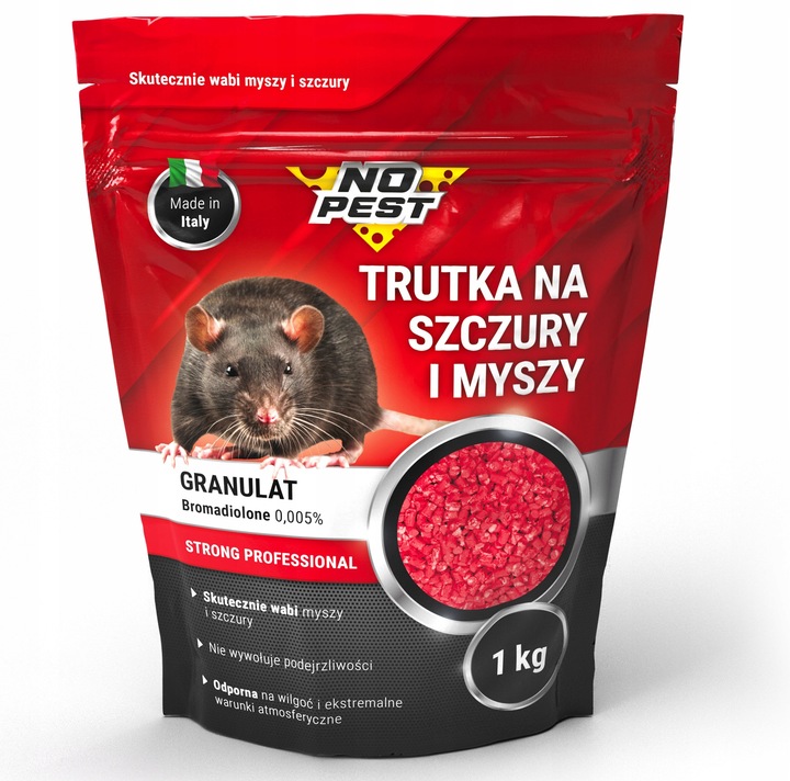 TRUTKA GRANULAT NA GRYZONIE 1KG + STACJA DERATYZACYJNA X3 BROMADIOLONE