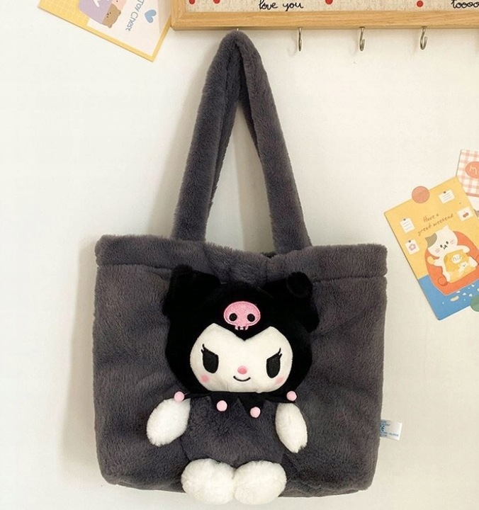 TOREBKA PLUSZAK KUROMI MASKOTKA PLUSZOWA TOREBECZKA NA RAMIĘ DZIECI