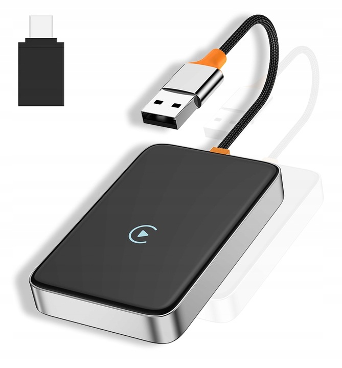 Bezprzewodowy Adapter USB TRADEBIT 2w1 CarPlay Android Auto do samochodu