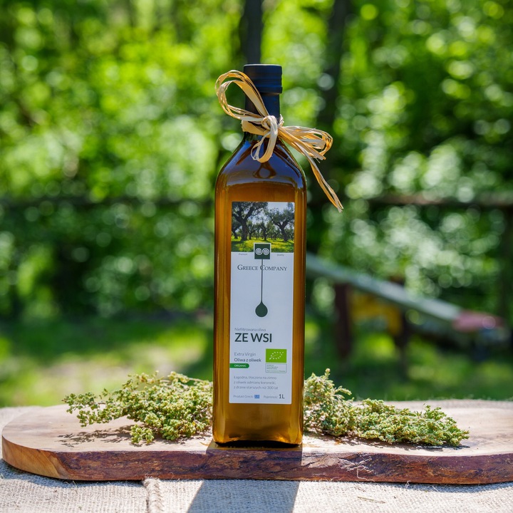 Oliwa z oliwek ZE WSI niefiltrowana Extra Virgin łagodna 0,3 BIO 1L