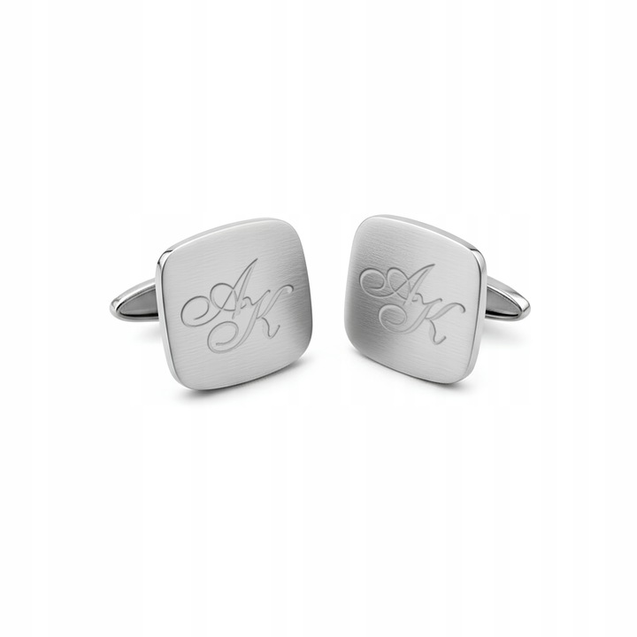 Srebrne spinki do mankietów z inicjałami | ZaNa