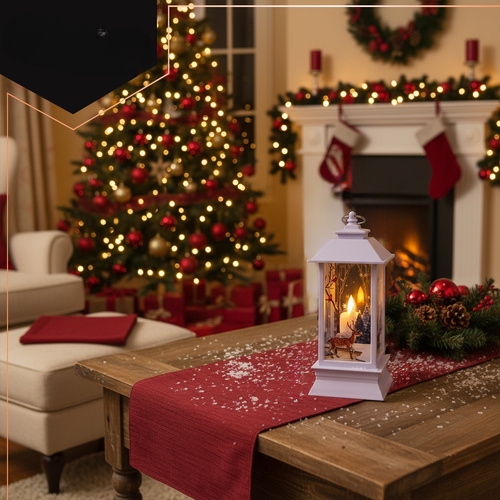 2 X ŚLICZNA LAMPKA LED LAMPION LATARENKA OZDOBA ŚWIĄTECZNA JELONEK PREZENT