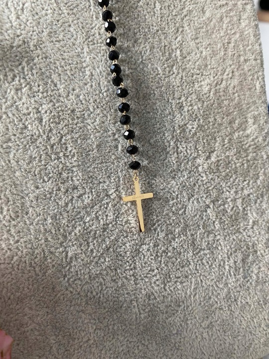 619 Różaniec naszyjnik Blueberry KONICZYNKI Stal