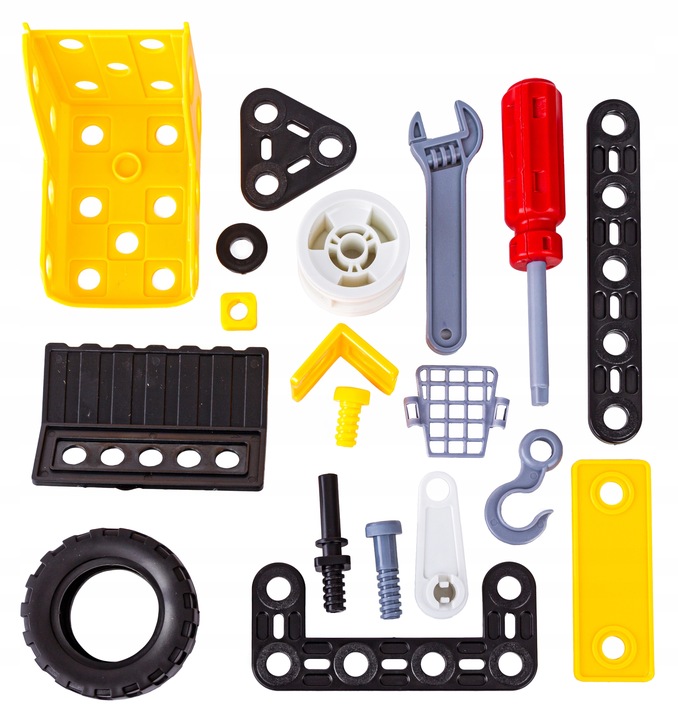 MEGA ZESTAW Klocki Konstrukcyjne do SKRĘCANIA dla Dzieci Narzędzia 223 el.