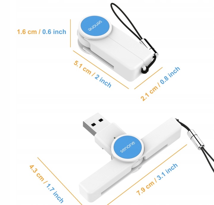 Czytnik Kart Kierowców | USB-A | Adapter | Kabel 2 w 1 | USB-C | Micro-USB