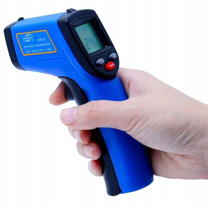 PIROMETR TERMOMETR LASEROWY BEZDOTYKOWY NA POCZERWIEŃ EMISYJNOŚĆ -50+400°C