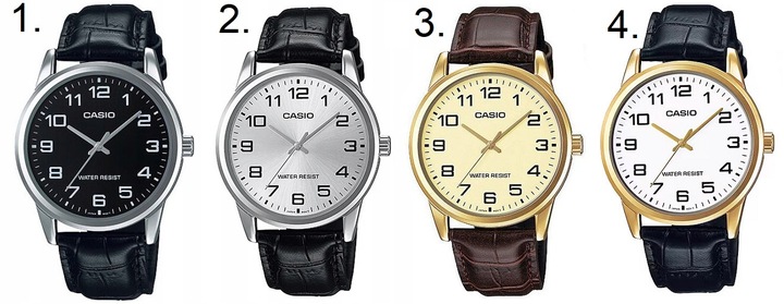 ZEGAREK MĘSKI CASIO APOLLO +BOX +GRAWER skórzany cyfry czarny klasyczny