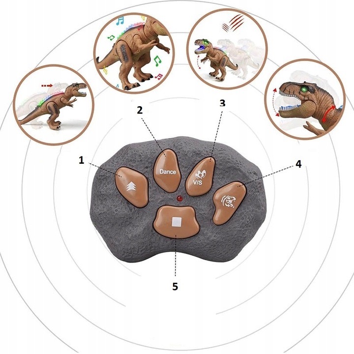 Dinozaur Interaktywny Zdalnie Sterowany Na Pilota Zabawka T rex Rc Robot