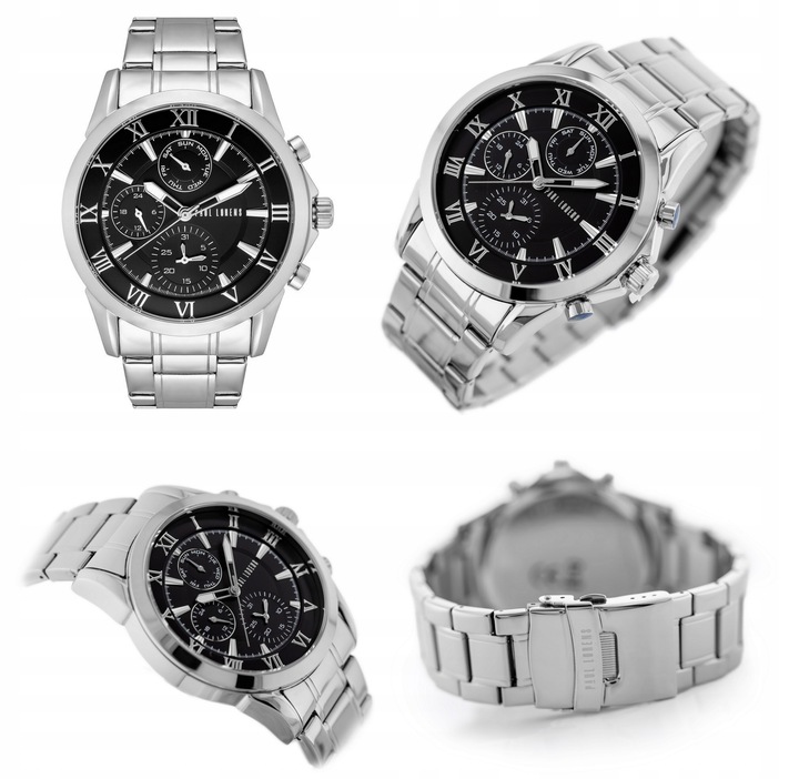 ZEGAREK MĘSKI PAUL LORENS BRUTUS chronograf datownik + BOX +GRAWER