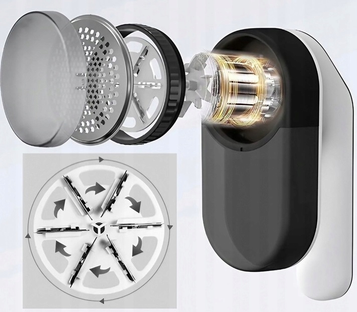 NOWOCZESNA GOLARKA MASZYNKA DO UBRAŃ SWETRÓW KANAPY TAPICERKI 6 OSTRZY DUŻA