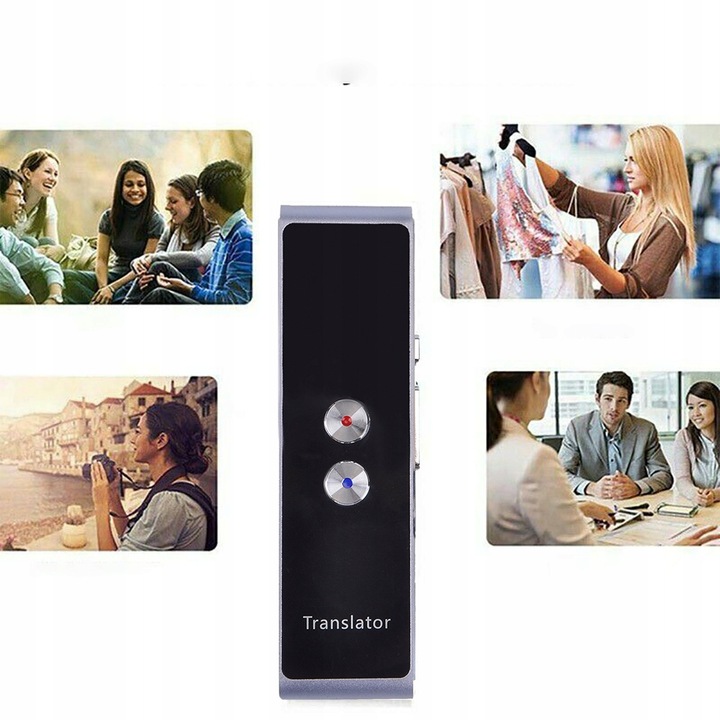 PRZENOŚNY TRANSLATOR BLUETOOTH TŁUMACZ MOWY NATYCHMIASTOWY WIELOJĘZYCZNY