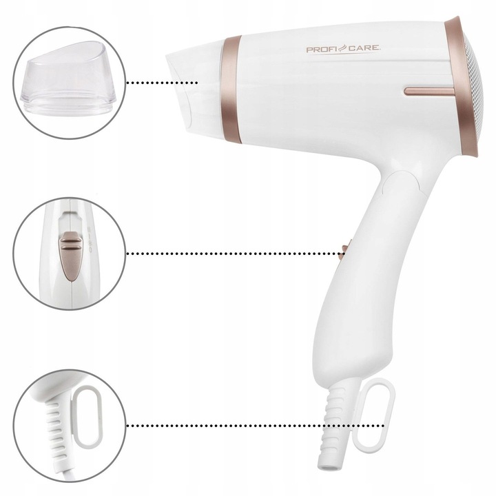 MAŁA WYGODNA SUSZARKA DO WŁOSÓW PROFICARE PC-HT 33
