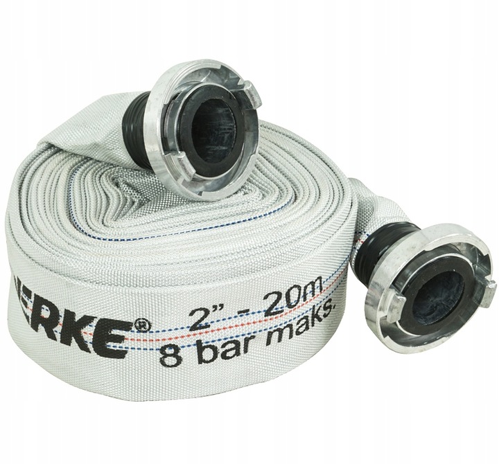 WĄŻ STRAŻACKI PARCIANY DO WODY SZAMBA 2'' 20m DO POMPY VERKE