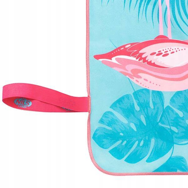 FLAMING RĘCZNIK Z MIKROFIBRY 160X80 cm NILS CAMP na plażę piknik urlop