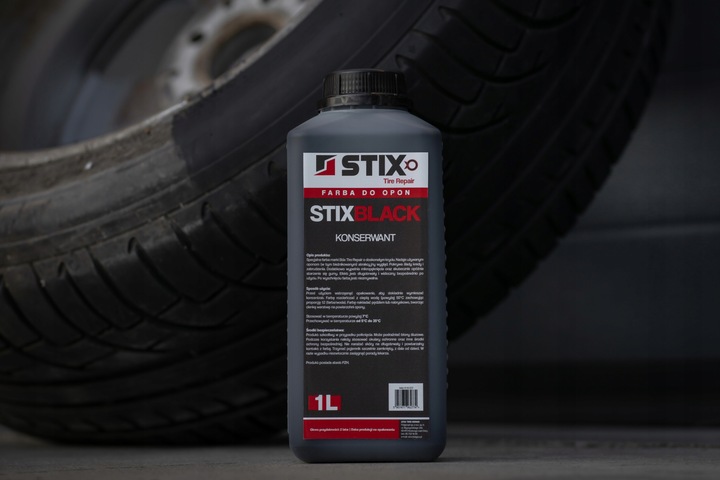 CZERNIDŁO FARBA IMPREGNAT 1L DO KONSERWACJI OPON STIX - KONCENTRAT 1000ML