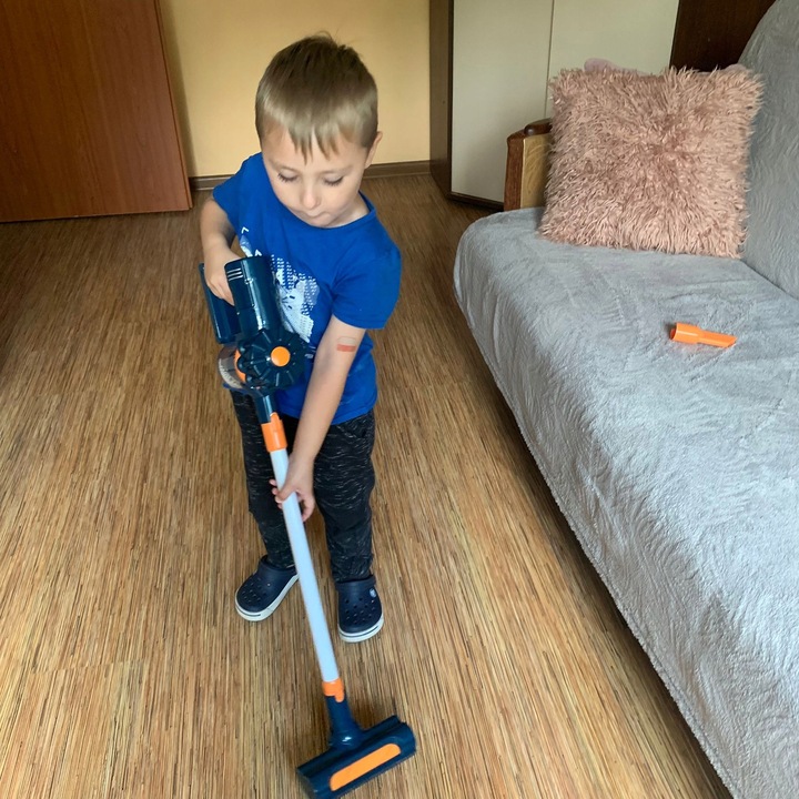 Odkurzacz Pionowy dla Dzieci z Dźwiękiem 2w1 i Ręczny Funkcja Ssania Dźwięk