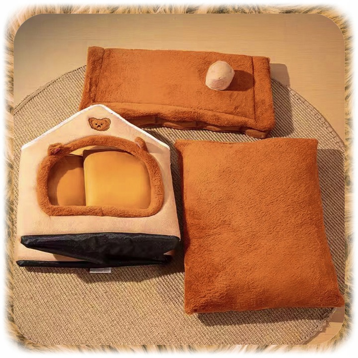 LEGOWISKO DLA KOTA PSA DOMEK BUDKA KOJEC PLUSZOWY PODUSZKA POSŁANIE BUDA