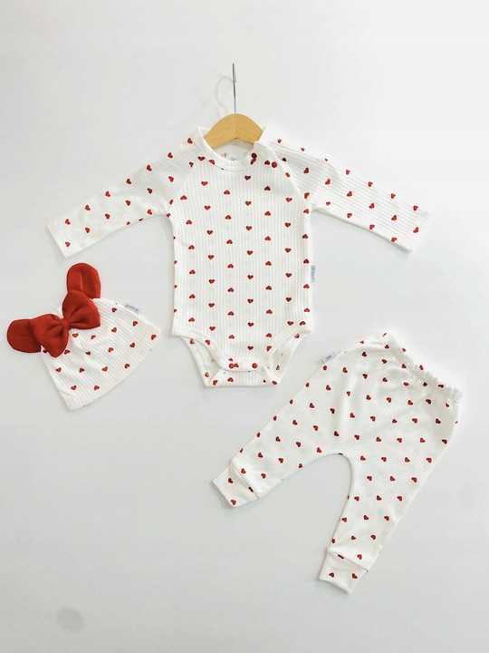 komplet niemowlęcy bawełna dres niemowlęcy