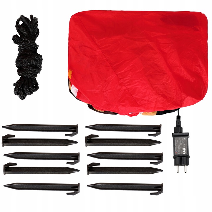 Mikołaj Dmuchany Dekoracja Świąteczna LED 240cm