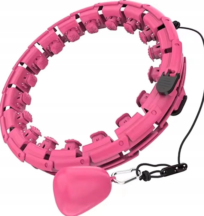 Hula Hop z Obciążeniem Odchudzające Smart z Wypustkami Różowy Relaks