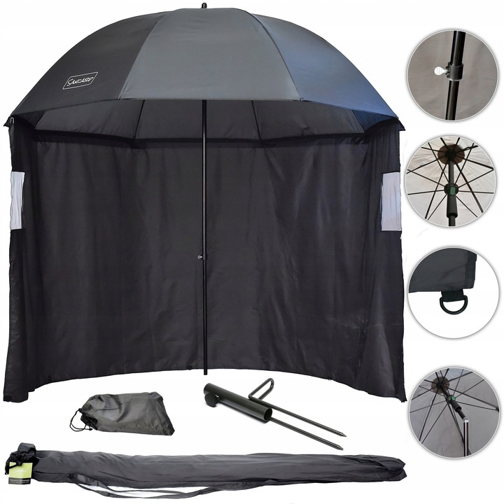 PARASOL WĘDKARSKI WODOSZCZELNY 220 cm PLUS UCHWYT