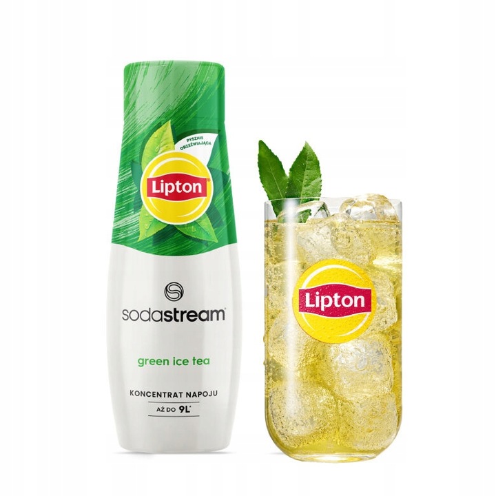 Zestaw Syrop koncentrat SodaStream Lipton Green Ice Tea 3x440ML + Torba
