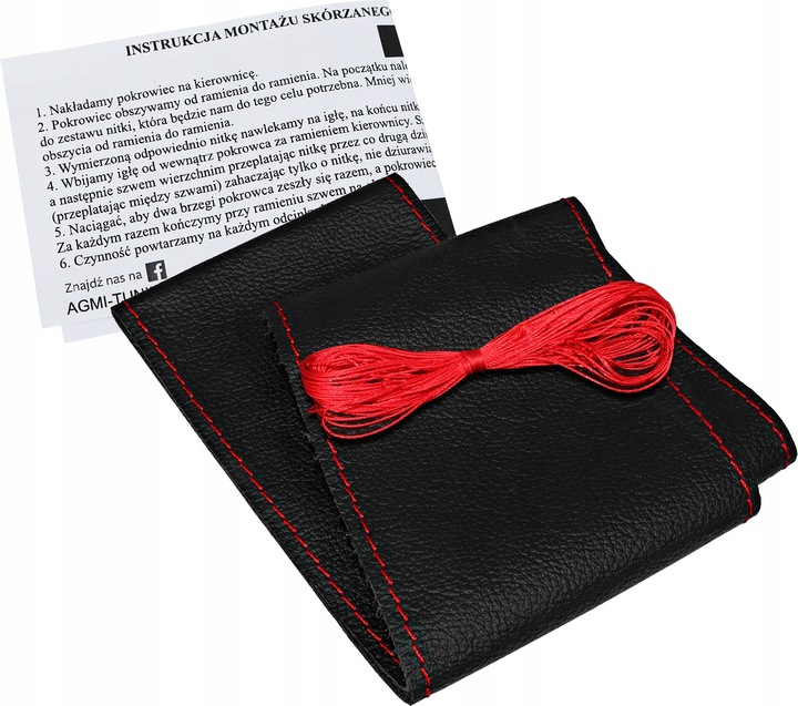 SKÓRZANY POKROWIEC na kierownice SKÓRA nakładka OCHRONNA ZE SKRÓRY OBSZYCIE