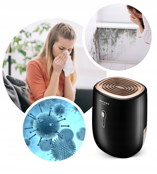 OSUSZACZ POWIETRZA POCHŁANIACZ WILGOCI 30W 800ml CICHY DOM + SAMOCHÓD 12V