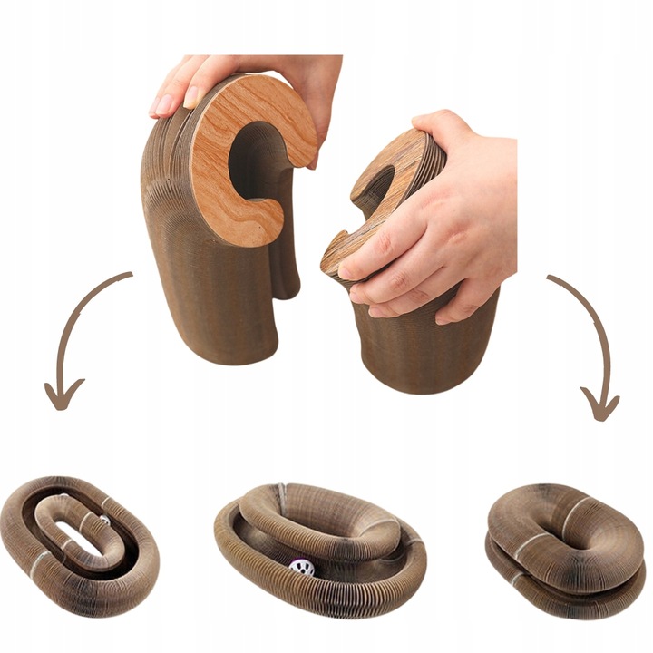 Drapak Dla Kota Zabawka Interaktywna Drapak z Piłką i Tunelem + Kocimietka