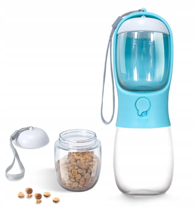 PRZENOŚNA BUTELKA BIDON MISKA POIDŁO NA WODĘ KARMĘ JEDZENIE DLA PSA KOTA