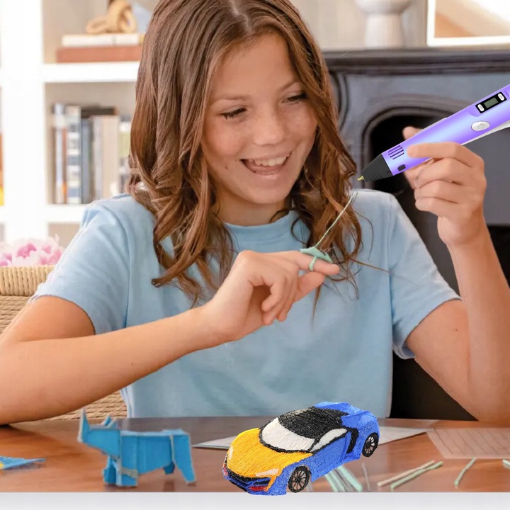 DŁUGOPIS 3D DLA DZIECI DRUKARKA 3D MAGICZNY DŁUGOPIS 3D + WKŁADY 160 METRÓW