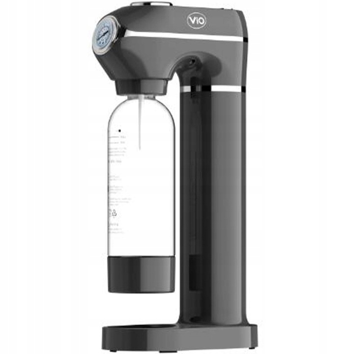 Saturator do wody gazowanej ViO SodaBoom SD-7006 grey z manometrem - Szary