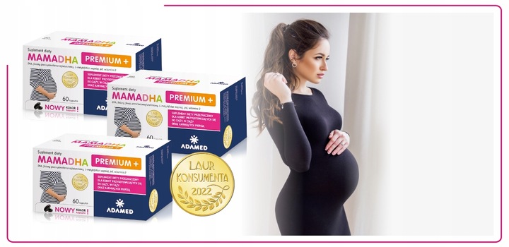 MamaDHA Premium+ DHA witaminy dla mamy 180 kaps.