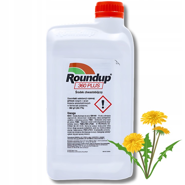 ŚRODEK NA CHWASTY ROUNDUP 360 PLUS GLIFOSAT RANDAP 1L CHWASTOBÓJCZY MOCNY