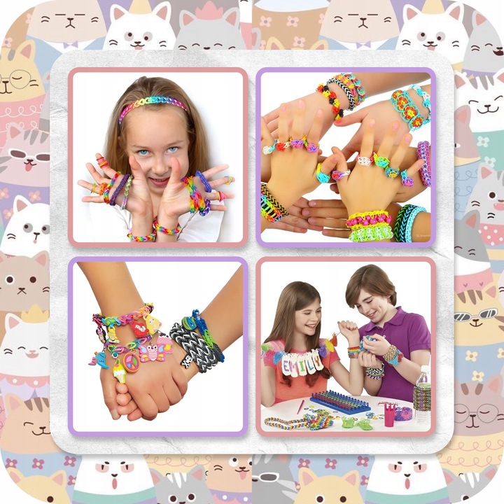 GUMKI DO ROBIENIA BRANSOLETEK DUŻY ZESTAW 6600+ ELEMENTÓW XXL PREZENT