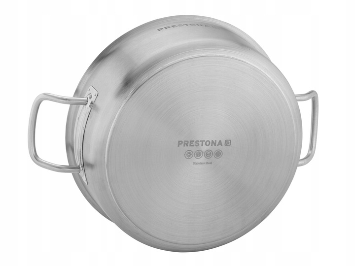 GARNEK INDUKCJA NIERDZEWNY 2,2 L NISKI 200 mm TROJWARSTWOWE DNO PRESTONA