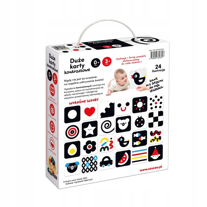 Duże Karty Kontrastowe Dla Dzieci W Wieku 0-3+ CzuCzu