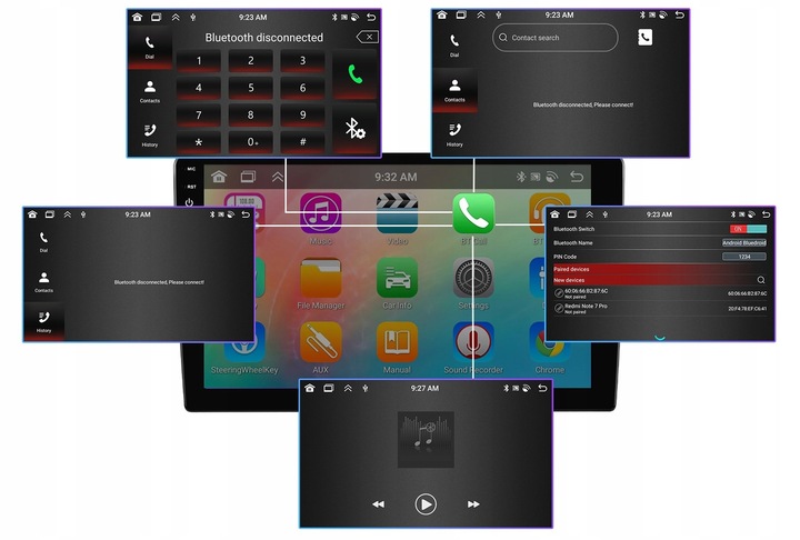 RADIO SAMOCHODOWE 2 DIN 4GB/64GB ANDROID AUTO CARPLAY ANDROID 13 RDSDSP 10"