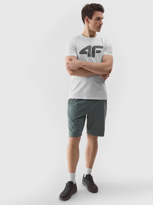 4F T-SHIRT MĘSKI Z KRÓTKIM RĘKAWEM KOSZULKA BAWEŁNIANA SPORTOWA SS24