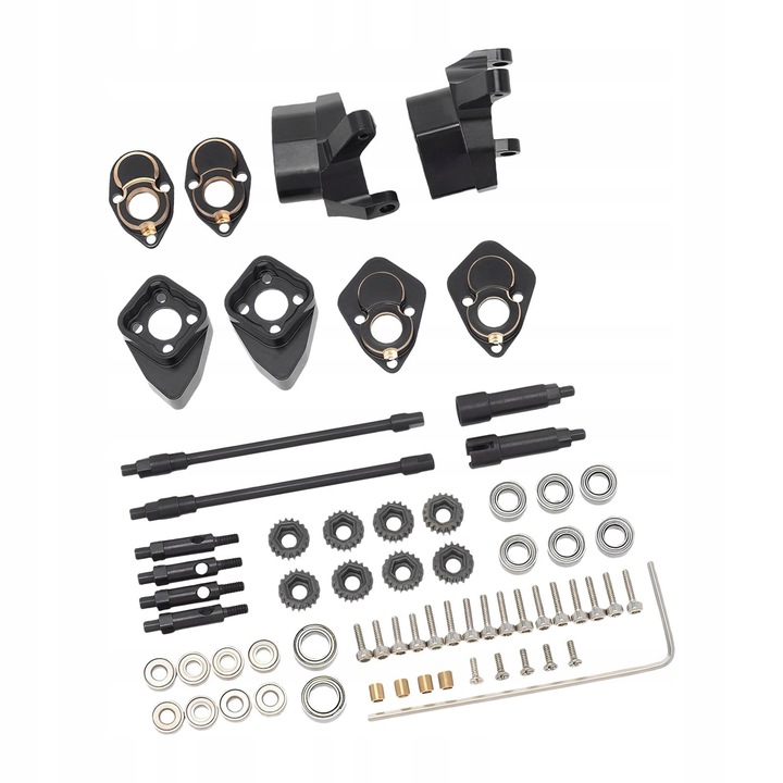 1/24 Metalowe części zamienne do przedniej i tylnej osi do Axial SCX24 C10