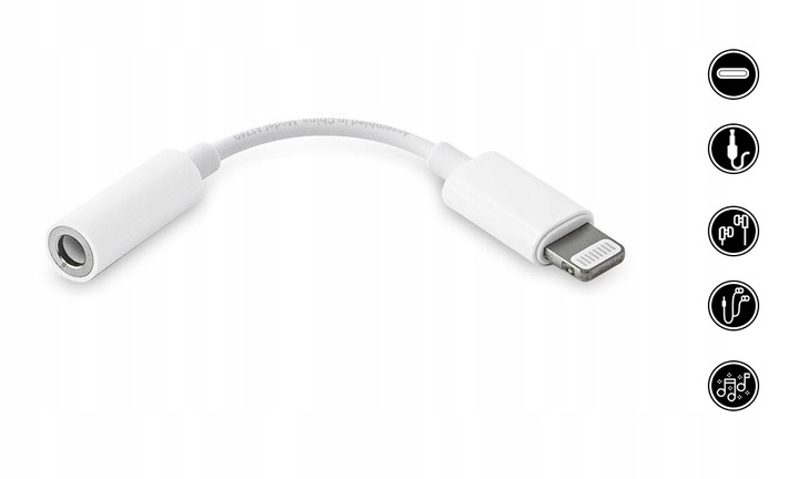 ORYGINALNY ADAPTER PRZEJŚCIÓWKA APPLE MMX62ZM/A LIGHTNING - JACK 3.5mm
