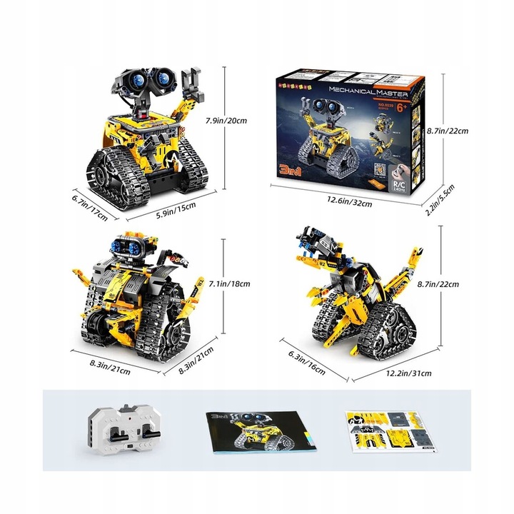 ZABAWKI DO BUDOWANIA ROBOTA, ZDALNIE STEROWANE ZA POMOCĄ APLIKACJI