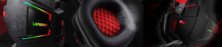 Słuchawki GAMINGOWE LED RGB komputerowe dla graczy nauszne z mikrofonem USB