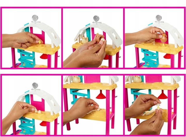 LALKA BARBIE ZESTAW FARMA WESOŁYCH KUREK