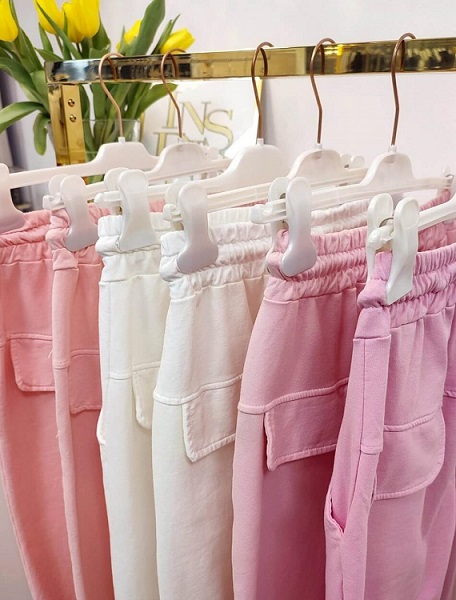 Spodnie Włoskie Wiya Bawełniane z Patką Uni Brązow