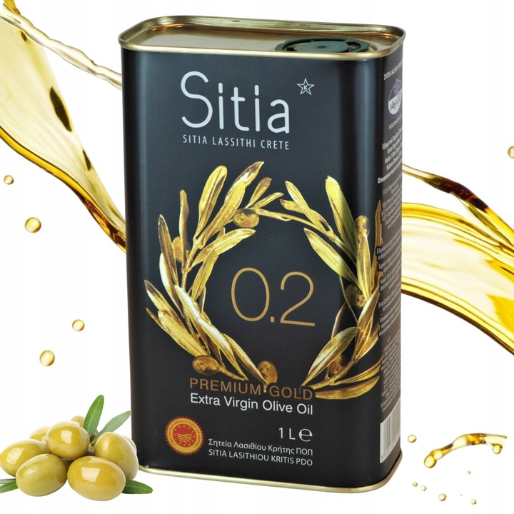 Doskonała GRECKA oliwa z oliwek Premium SITIA 0,2% 1L data aż do 06/27