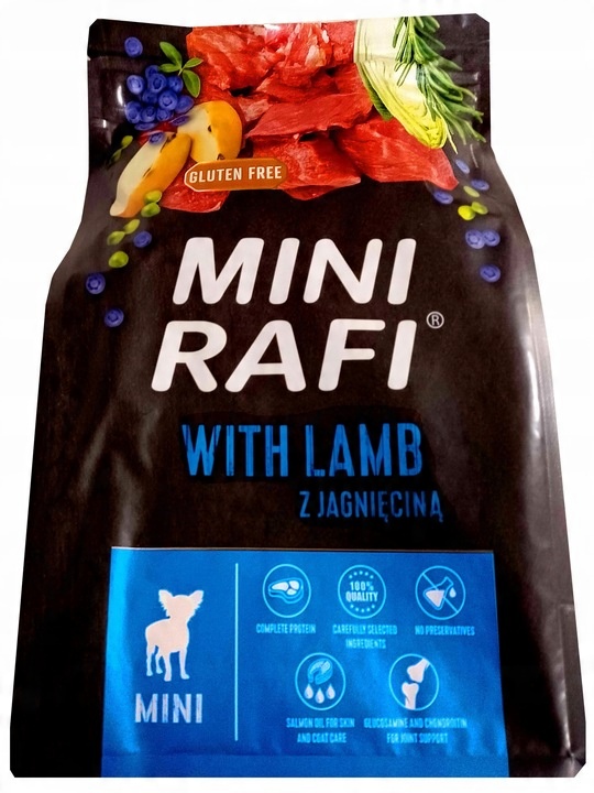 RAFI DOLINA NOTECI MINI JAGNIĘCINA KARMA SUCHA DLA PSA 3KG MAŁE CHRUPKI