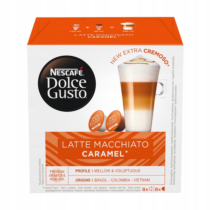 Kapsułki NESCAFE DOLCE GUSTO LATTE MACCHIATO CARAMEL 3x16szt
