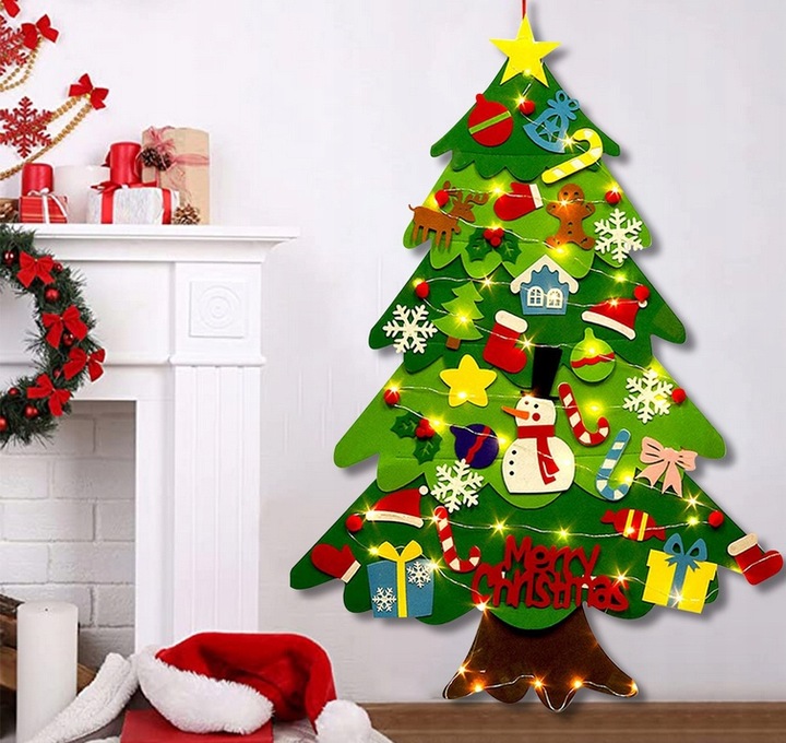 Choinka FILC RZEPY Święta dzieci + LED 100 cm