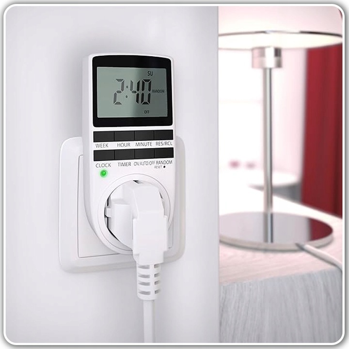 PROGRAMATOR CZASOWY TIMER WŁĄCZNIK WYŁĄCZNIK PRĄDU ENERGOOSZCZĘDNY CYFROWY